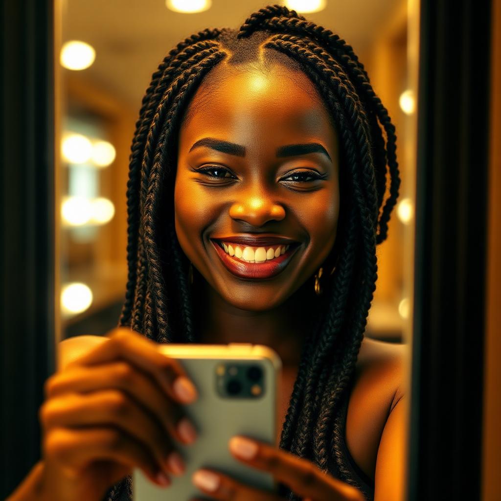 Mirror selfie moment